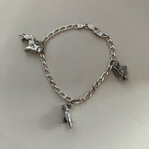Milor Made in Italy Sterling Silver Charm Bracelet 7"